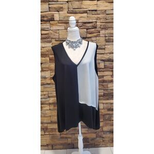 AVENUE COLOR BLACK SLEEVELESS POLY/ELASTANE SIZE 30-32(3X)